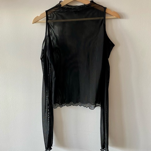 GUESS Black Mesh Longsleeve - Picture 1 of 2